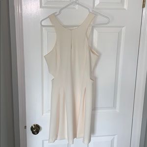 White dress with cut-out detail